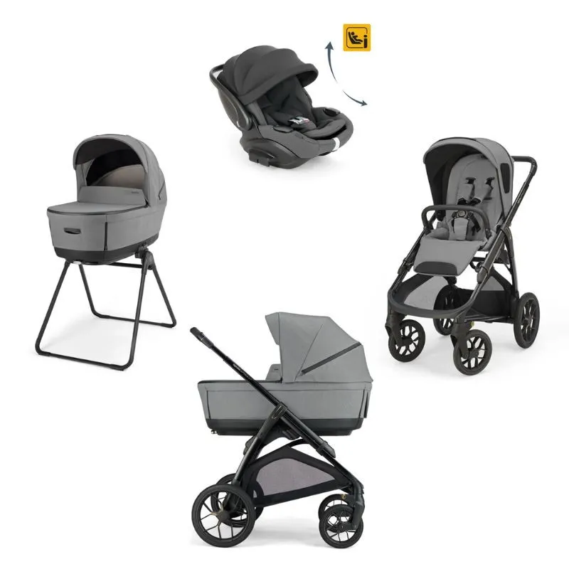 Inglesina Aptica XT Cochecito Tres Piezas 2026_Canyon Grey_Darwin Infant Recline EVO