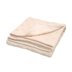 Kiokids Manta para bebés con estrellas en relieve Beige