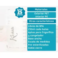 Kiokids Bolsas de almacenamiento de leche materna 25 un