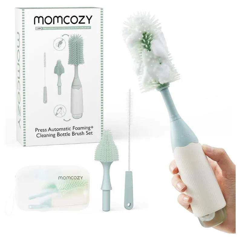 Momcozy Set de Cepillos para Biberones Push-Press