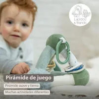 Nattou Pirámide de actividades suave Lapidou - 20 cm Verde