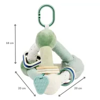 Nattou Pirámide de actividades suave Lapidou - 20 cm Verde
