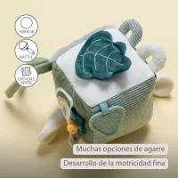Nattou Cubo de actividades suave Lapidou - 18 cm Verde
