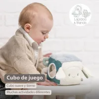 Nattou Cubo de actividades suave Lapidou - 18 cm Verde