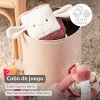 Nattou Cubo de actividades suave Lapidou - 18 cm Rosa
