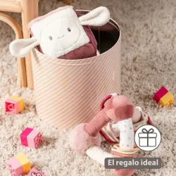 Nattou Cubo de actividades suave Lapidou - 18 cm Rosa