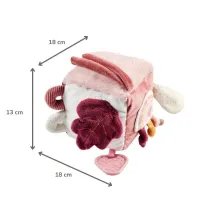Nattou Cubo de actividades suave Lapidou - 18 cm Rosa