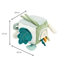 Nattou Cubo de actividades suave Lapidou - 18 cm Verde