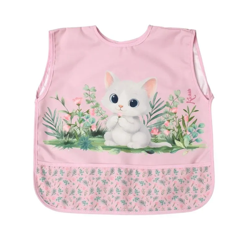 Kiokids babero impermeable con bolsillo Rosa