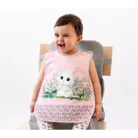 Kiokids babero impermeable con bolsillo Rosa