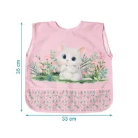 Kiokids babero impermeable con bolsillo Rosa