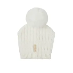 Bimbidreams Set Regalo Manta con gorrito de punto Blanco