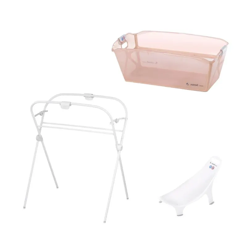 Jané Pack Bañera Oasis_Pale + Soporte_Blanco + Hamaca