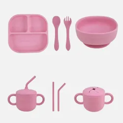 Nenina & Co Vajilla BLW de Silicona con Ventosas – 9 Piezas