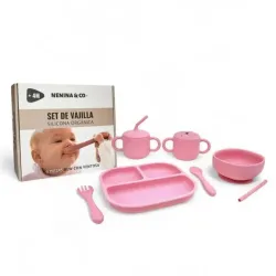 Nenina & Co Vajilla BLW de Silicona con Ventosas – 9 Piezas
