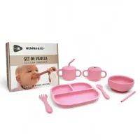 Nenina & Co Vajilla BLW de Silicona con Ventosas – 9 Piezas