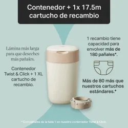 Tommee Tippee Twist & Click Contenedor de pañales + Recambio XXL