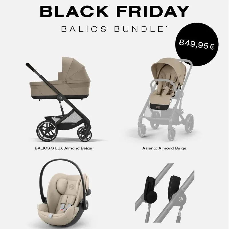 Cybex Balios S Lux 3 en 1| Black Friday con Capazo, Silla y Cloud G3