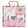 Set regalo de bebé 5 piezas I Love Mama Papa Rosa