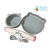 Set vajilla silicona Mamimuac Gris