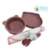 Set vajilla silicona Mamimuac Rosa