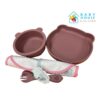 Set vajilla silicona Mamimuac Rosa
