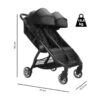 Silla de Paseo Gemelar Baby Jogger City Tour2 Double Pitch Black