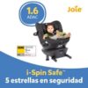 Silla de Coche GR. 0+1 Joie i-SPIN Safe Coal