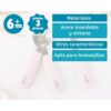 Kiokids Cubiertos en Acero y Silicona Rosa