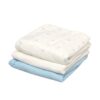 Kiokids Pack 3 Muselinas Bambú 70 x 70 cm Azul2