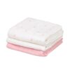 Kiokids Pack 3 Muselinas Bambú 70 x 70 cm Rosa2