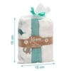 Pack 3 Muselinas Bambú 70X70cm Kiokids Dinos Turquesa