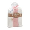 Pack 3 Muselinas Bambú 70X70cm Kiokids Flores Rosa