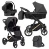 Kunert Lazzio Premium Cochecito tres piezas Chasis Oro