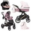 Kunert Lazzio Premium Cochecito tres piezas Chasis Oro - Imagen 2