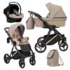 Kunert Lazzio Premium Cochecito tres piezas Chasis Oro