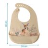 Kiokids Babero de silicona ciervo beige