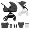 Kinderkraft Yoxi Cochecito Dúo Moonlight Grey