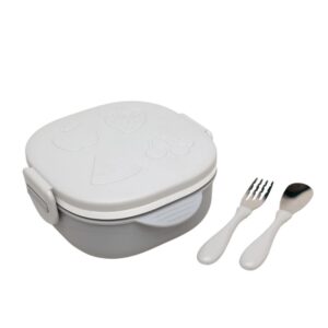 Kiokids Caja almuerzo cuadrado acero inoxidable