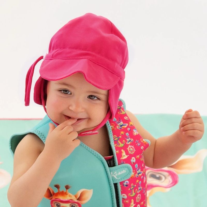 Kiokids Gorro de bebé protección upf 50+ Fucsia