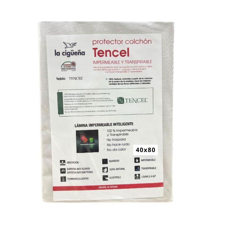 La Cigüeña Protector Colchón Tencel 40x80